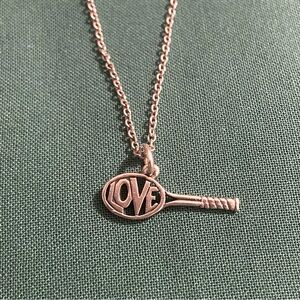 RETIRED James Avery Love Tennis Racquet sterling silver